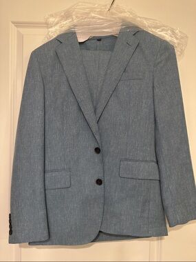 Men's suit! Ludlow Slim-fit suit light blue color